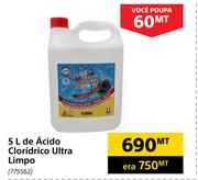 5L de Acido Cloridrico Ultra Limpo