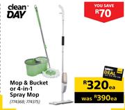 Clean Day Mop & Bucket Or 4-In-1 Spray Mop-Each