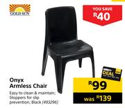Goldsun Onyx Armless Chair