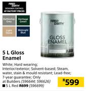 Fired Earth Gloss Enamel Red-5L