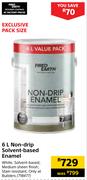 Fired Earth Non Drip Solvent Based Enamel-6L
