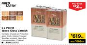 Fired Earth Velvet Wood Gloss Varnish-1L