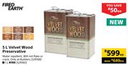 Fired Earth Velvet Wood Preservative-5L Each