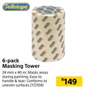 Sellotape 6 Pack Masking Tower