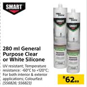 Smart General Purpose Clear Or White Silicone-280ml Each