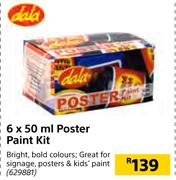 Dala 6 x 50ml Poster Paint Kit