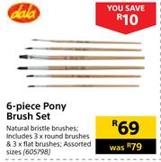Dala 6 Piece Pony Brush set