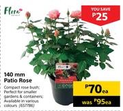 Flora 140mm Patio Rose-Each