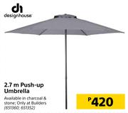 Design House 2.7m Push Up Umbrella