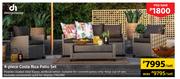 Design House 4 Piece Costa Rica Patio Set-Per Set