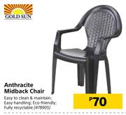 Gold Sub Anthracite Midback Chair