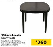 900mm 4 Seater Ebony Table