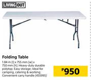 Living Out Folding Table-1.84m (l) x 755mm (w) x 750mm (h)