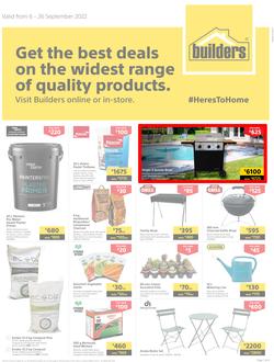 Builders Lusaka & Makeni : Get The Best Deals On The Widest Range Of Quality Products (06 September - 26 September 2022), page 1