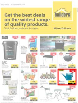 Builders Lusaka & Makeni : Get The Best Deals On The Widest Range Of Quality Products (06 September - 26 September 2022), page 1