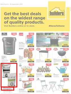 Builders Lusaka & Makeni : Get The Best Deals On The Widest Range Of Quality Products (06 September - 26 September 2022), page 1