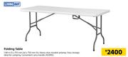 Living Out Folding Table 1.84 m (l) x 755 mm (w) x 750 mm (h)