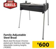 Expert Grill Family Adjustable Steel Braai