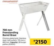 Megamaster 700 mm Freestanding Barrel Braai