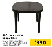 900 mm 4-Seater Ebony Table