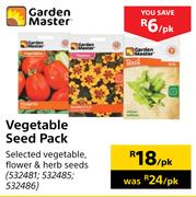 Garden Master Vegetable Seed Pack-Per pk