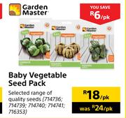 Garden Master Baby Vegetable Seed Pack-Per pk