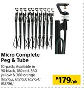 Micro Complete Peg & Tube-Per Pack