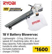 Ryobi 18V Battery Blower Vac