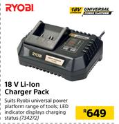 Ryobi 18V Li-Ion Charger Pack