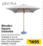 Shade Trends Wooden Square Umbrella-2.2m x 2.2m x 2.4m