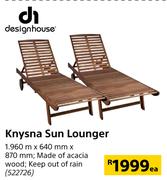 Design House Knysna Sun Lounger-1960m x 640mm x 870mm Each