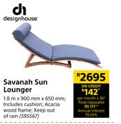 Design House Savanah Sun Lounger-1.8m x 900mm x 650mm