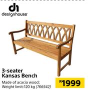 Design House 3 Seater Kansas Bench