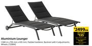 Aluminium Lounger-1940m x 705mm x 435mm Each