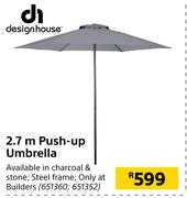 Design House 2.7m Push Up Umbrella