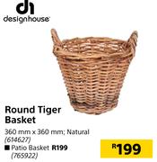 Design House Round Tiger Basket Natural-360mm x 360mm