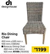 Design House Rio Dining Chair-450mm x 630mm x 930mm