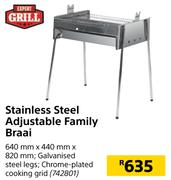 Expert Grill Stainless Steel Adjustable Family Braai
