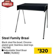 Expert Grill Adjustable Steel Braai