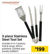 Megamaster 3 Piece Stainless Steel Tool Set