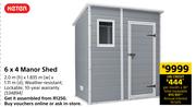Keter 6 x 4 Manor Shed-2.0m (h) x 1.835m (w) x 1.11m (d)
