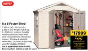 Keter 8 x 6 Factor Shed-2.565m (w) x 1.82m (d) x 2.385m (h)