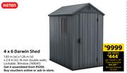Keter 4 x 6 Darwin Shed-1.83m (w) x 1.26m (d) x 2.4m (h)