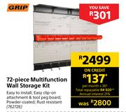 Grip 72 Piece Multifunction Wall Storage Kit
