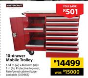 Mastercraft 10 Drawer Mobile Trolley