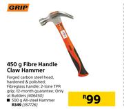 Grip 450g Fibre Handle Claw Hammer