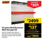 Grip 72 Piece Multifunction Wall Storage Kit