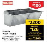 Franke Double Wash Trough ET102-1.25m x 455mm