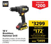CAT 18V Brushless Hammer Drill