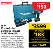 Makita 18V 13mm Li-Ion Cordless Impact Drill Driver Kit